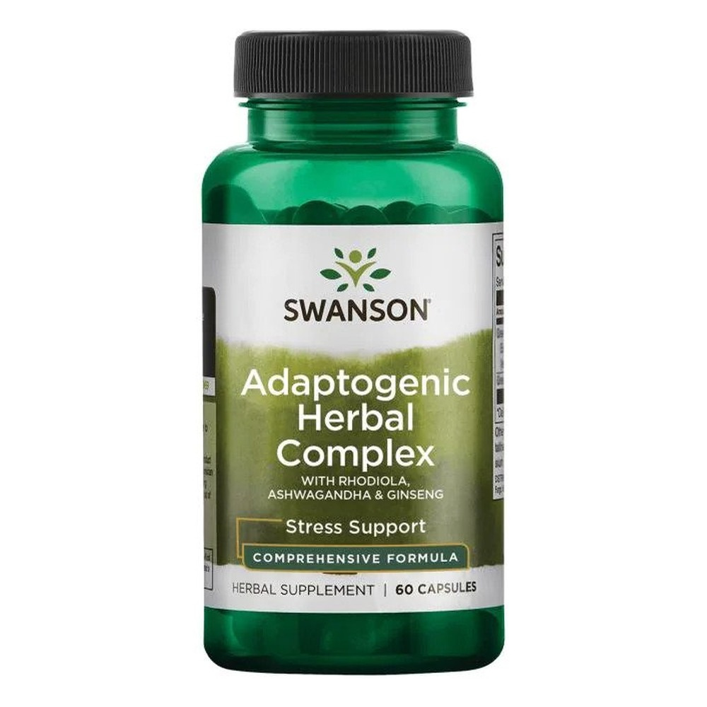 Swanson Adaptogenic Herbal Complex na Wsparcie w Okresie Stresu 60 Kapsułek