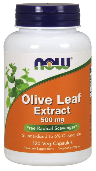 Now Foods Olive Leaf Extract 500mg Wspiera Układ Sercowo-Naczyniowy 120 Kapsułek