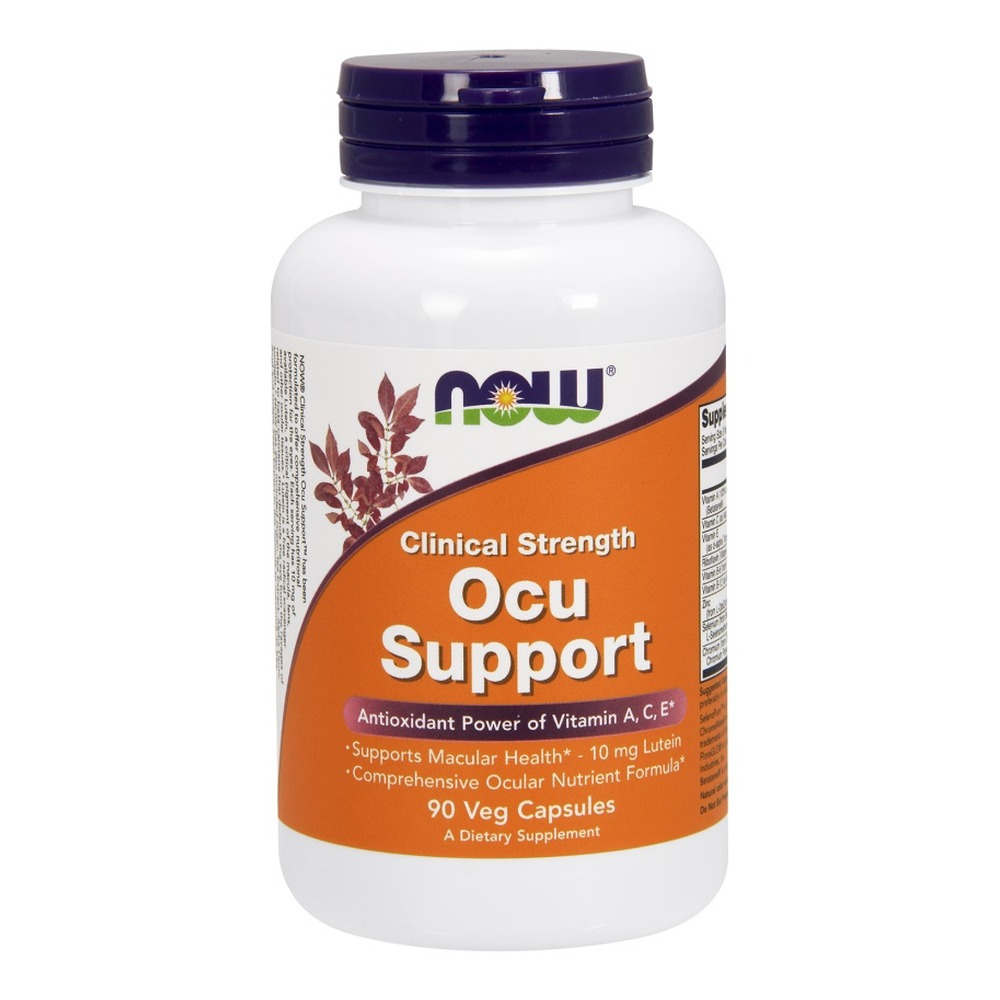NOW Foods Ocu Support™ Clinical Strength Wsparcie dla Wzroku i Zdrowia Plamki Żółtej 90 Kapsułek