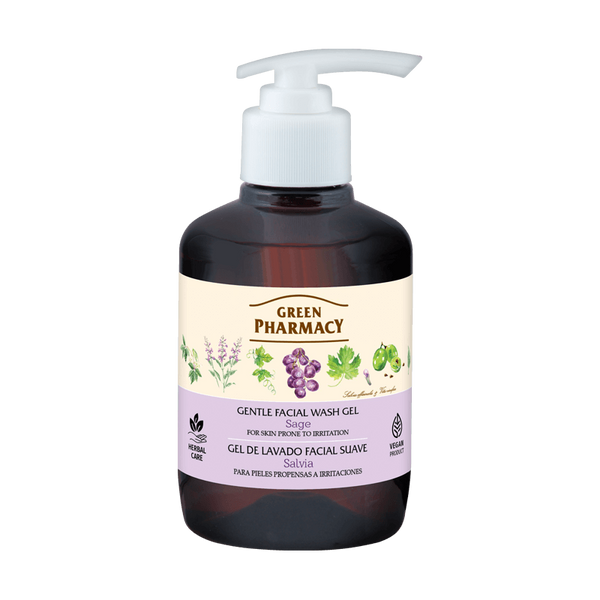 Green Pharmacy Delikatny Żel do Mycia Twarzy Szałwia do Skóry Podrażnionej 270ml