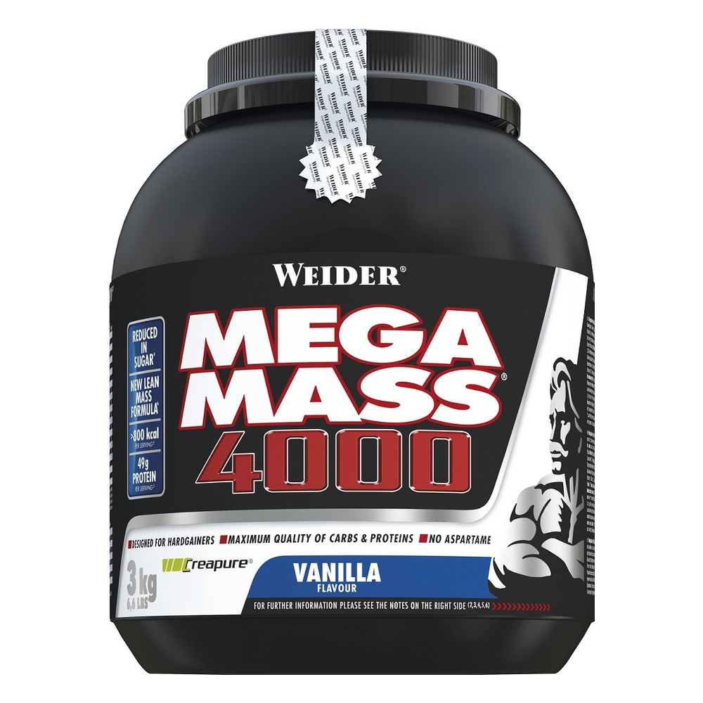 Weider Mega Mass 4000, Vanilla - 3000g