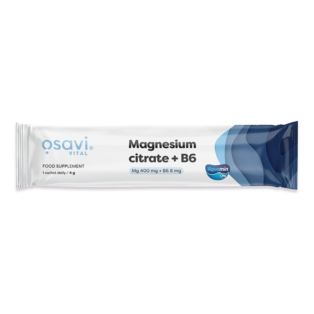 Osavi Cytrynian Magnezu i Witamina B6 w proszku 4g 1 porcja