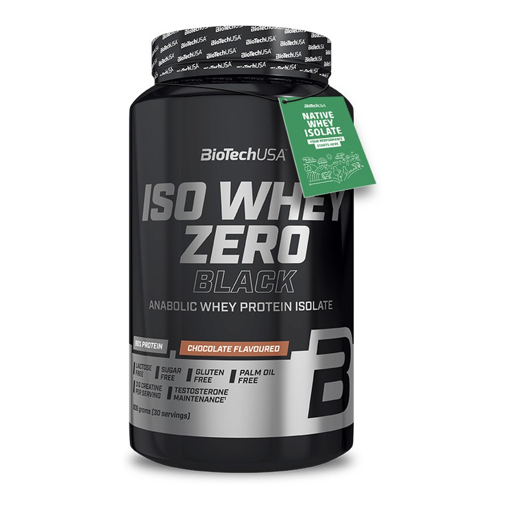 BioTechUSA Iso Whey Zero Black Waniliowy Izolat Białka Serwatkowego z Kreatyną i Cynkiem 908g