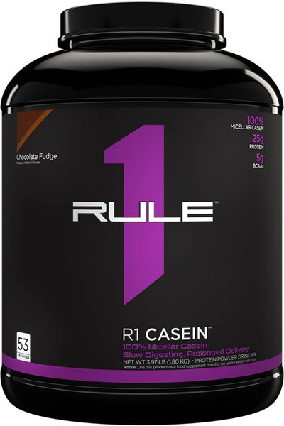 Rule One R1 Casein, Chocolate Fudge - 1800g