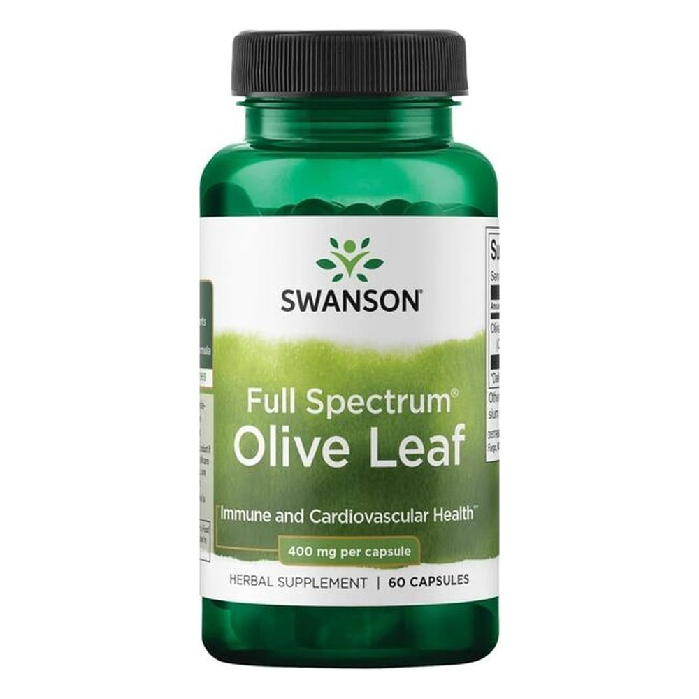 Swanson Liść Oliwny 400mg na Wsparcie Odporności 60 Kapsułek
