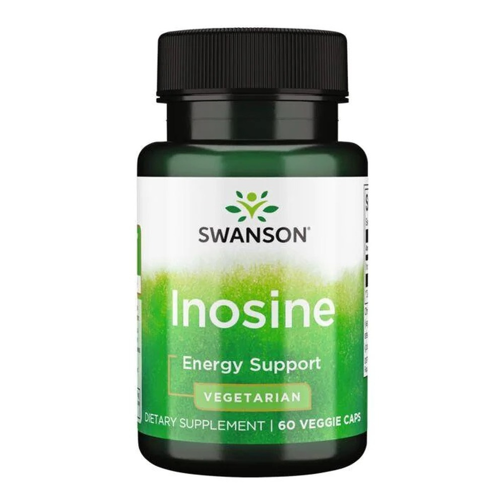 Swanson Inozyna 500mg na Wsparcie Energetyczne 60 Kapsułek