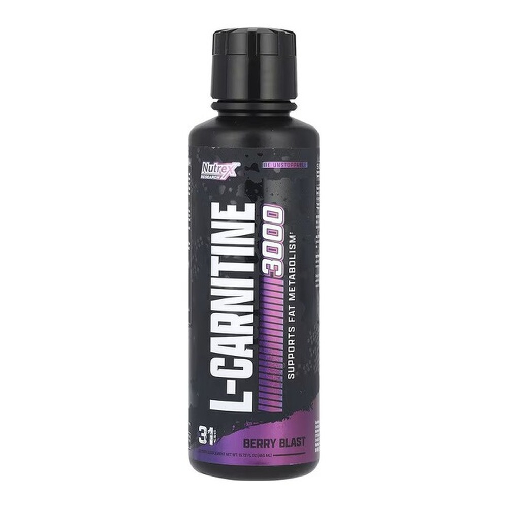 Nutrex Liquid Carnitine 3000 L-Karnityna w Płynie na Spalanie Tłuszczu i Energię Smak Jagodowy 480ml