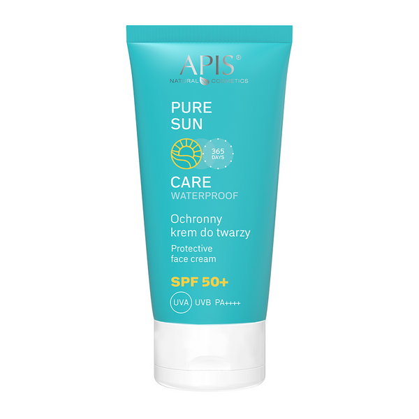 Apis Pure Sun Wodoodporny Krem Ochronny do Twarzy SPF 50 UVA UVB dla każdego Rodzaju Skóry 50ml
