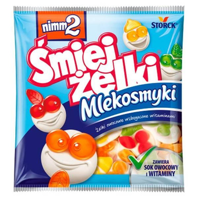 Nimm2 Śmiejżelki Mlekosmyki Żelki Owocowe Wzbogacone Witaminami 90g