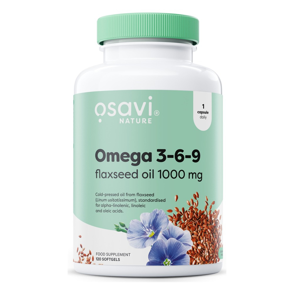 Osavi Omega 3 6 9 Olej Lniany 1000mg 120 kapsułek