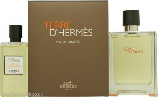 Hermès Terre d'Hermès Gift Set Woda Perfumowana 100ml EDT Żel pod Prysznic 80ml Zestaw dla Mężczyzn 1 Sztuka