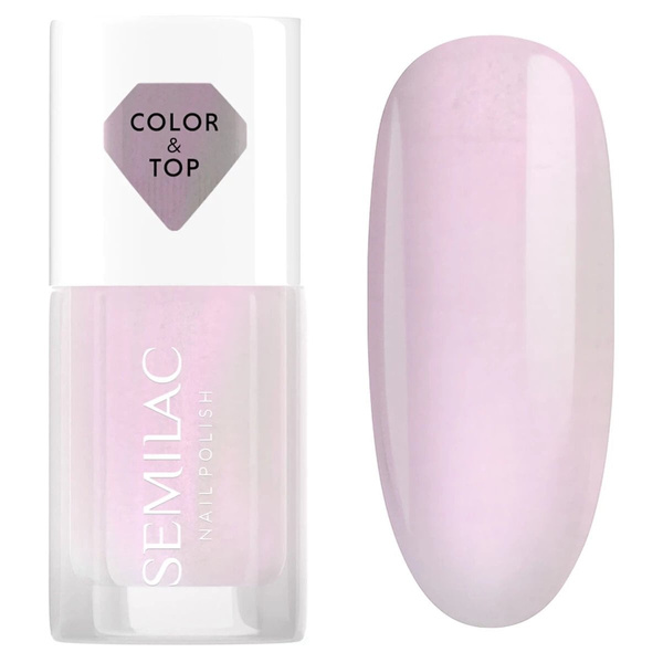 Semilac Classic Top Coat & Lakier Hybrydowy Pink Glow 7ml