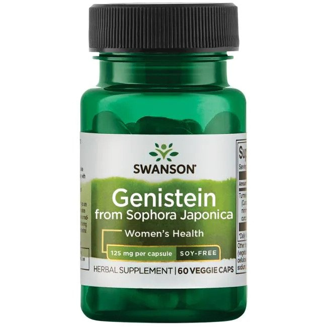 Swanson Genisteina z Perełkowca Japońskiego 125mg dla Kobiet 60 Kapsułek