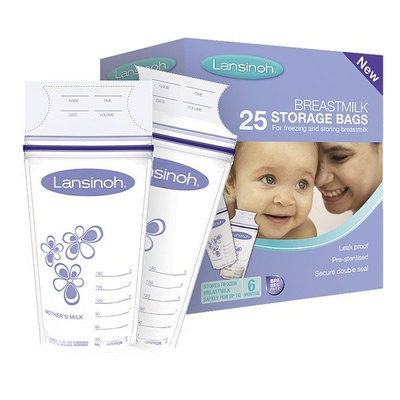 Lansinoh Woreczki do Przechowywania Mleka Matki Bez BPA 24 Sztuki