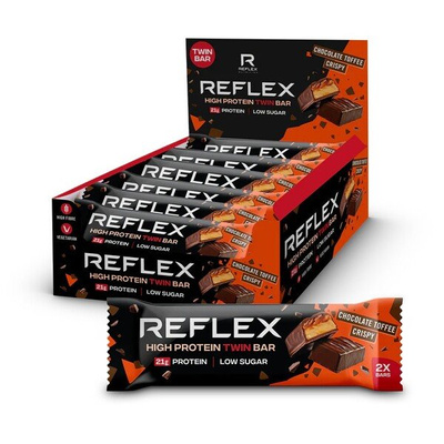 Reflex Nutrition High Protein Twin Bar, Chocolate Toffee Crispy - 12 x 60g