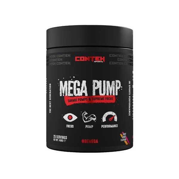 Conteh Sports Mega Pump Przedtreningówka Bez Stymulantów Na Pompę i Skupienie 400g