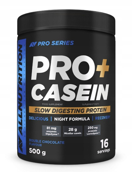 Allnutrition Pro+ Casein Kazeina Micelarna Podwójna Czekolada na Regenerację Mięśni 500g