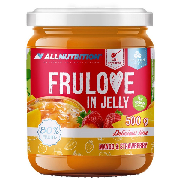 Allnutrition Frulove In Jelly Mango i Truskawka Owoce w Żelu Bez Dodatku Cukru 500g