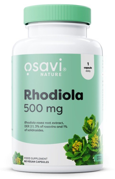 Osavi Różeniec Górski 500mg Adaptogen na Wsparcie w Stresie 60 Wegańskich Kapsułek