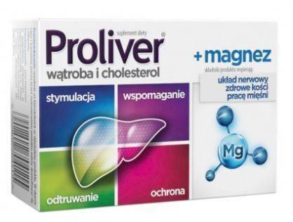 Proliver + Magnez na Wątrobę Układ Nerwowy i Zdrowe Kości 30 Tabletek