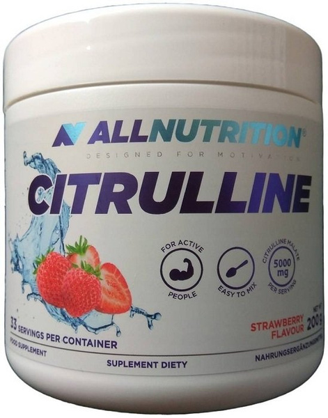 Allnutrition Citrulline Wspomaga Aktywny Trening Strawberry 200g