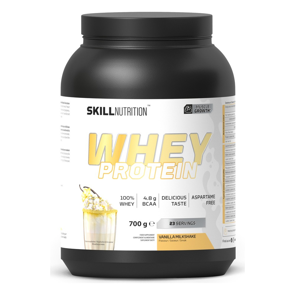 Skill Nutrition Whey Protein Powder, Vanilla Milkshake - 700g