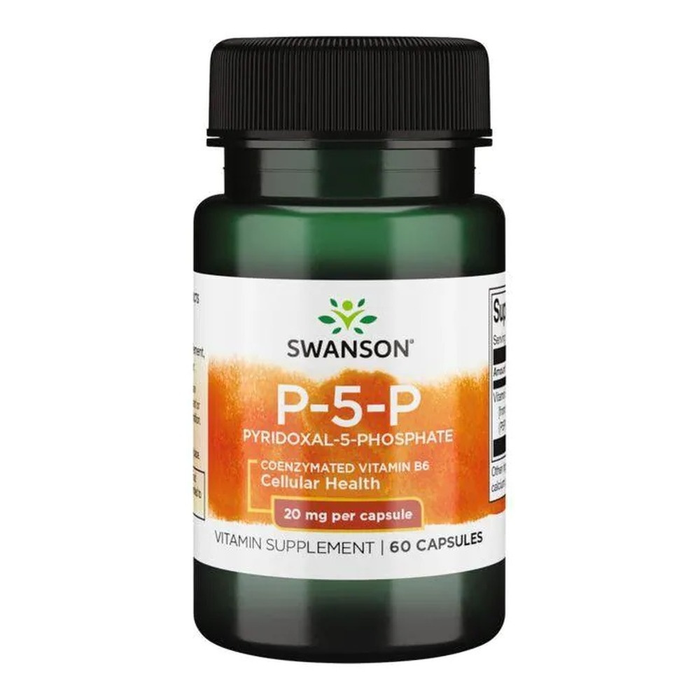 P-5-P (Pyridoxal-5-Phosphate) Coenzymated Vitamin B6, 20mg - 60 caps