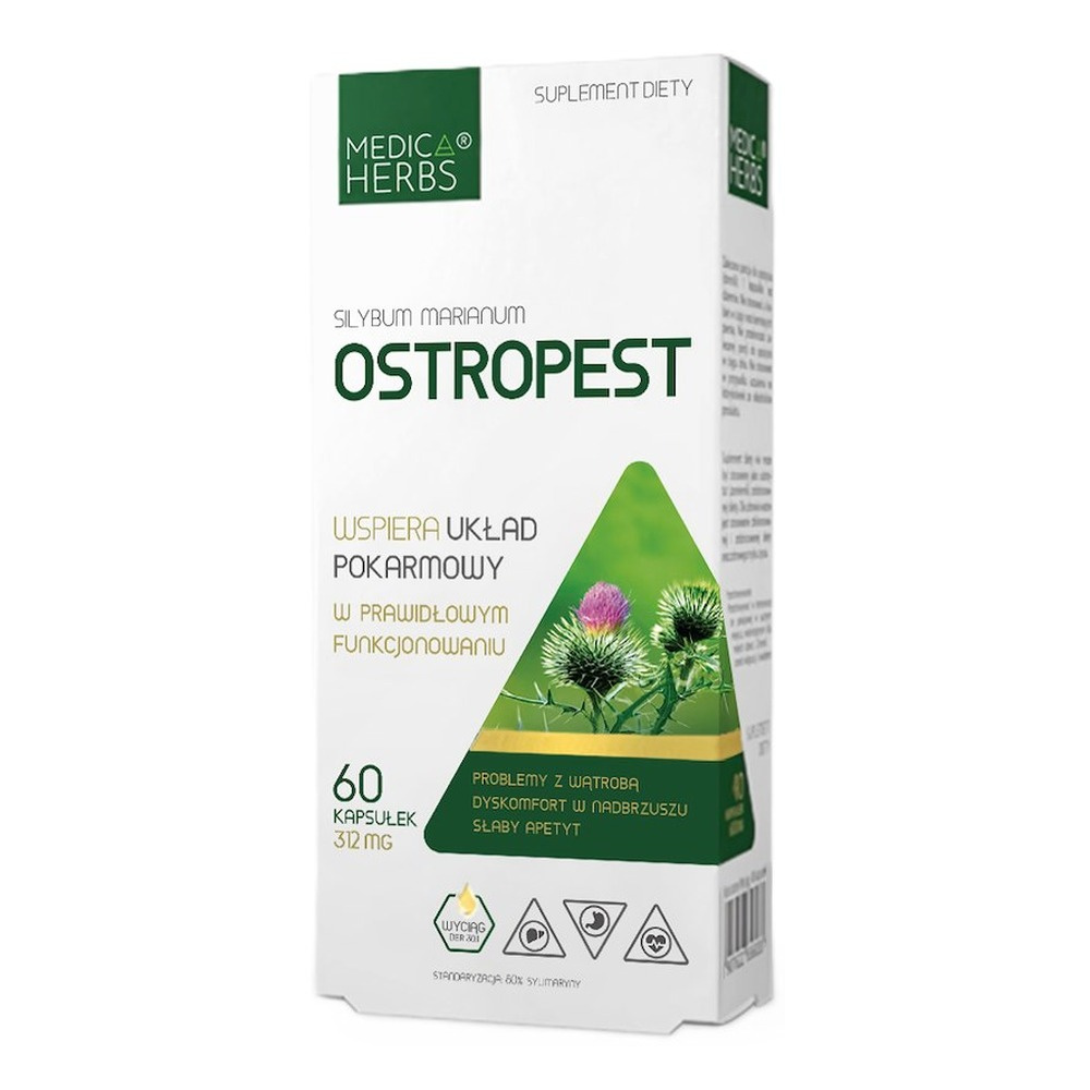 MEDICA HERBS Ostropest 312mg, 60 kaps. (250mg sylimaryny)