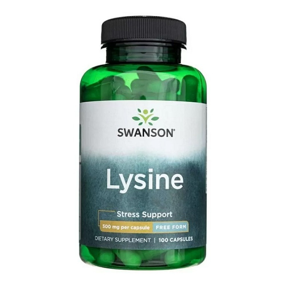 Swanson L-Lizyna 500mg Free-Form Uzupełniająca Dietę 100 Kapsułek