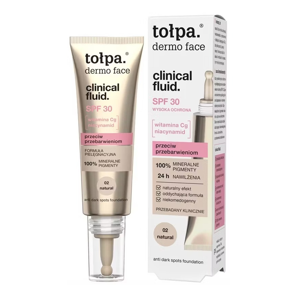 Tołpa dermo face clinical fluid. podkład przeciw przebarwieniom 02 NATURAL, 25ml