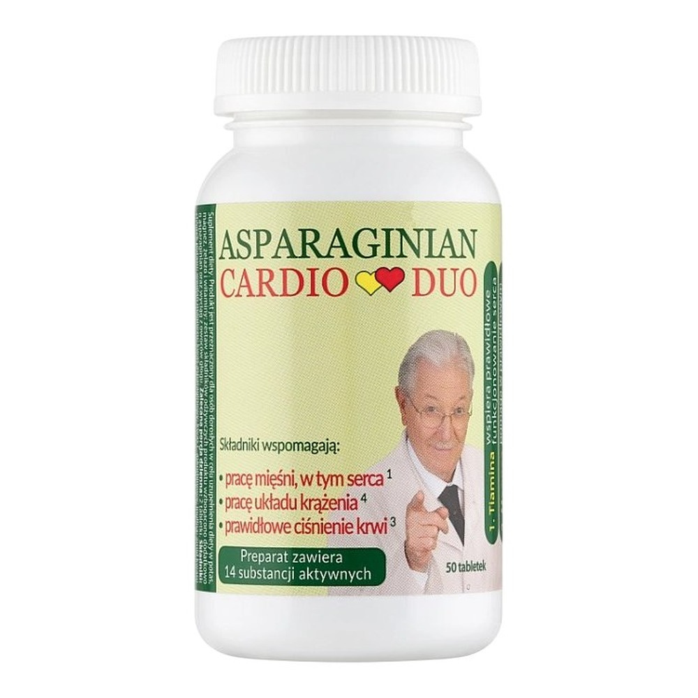 Asparaginian CardioDuo na Wsparcie Serca i Układu Krążenia 50 Tabletek