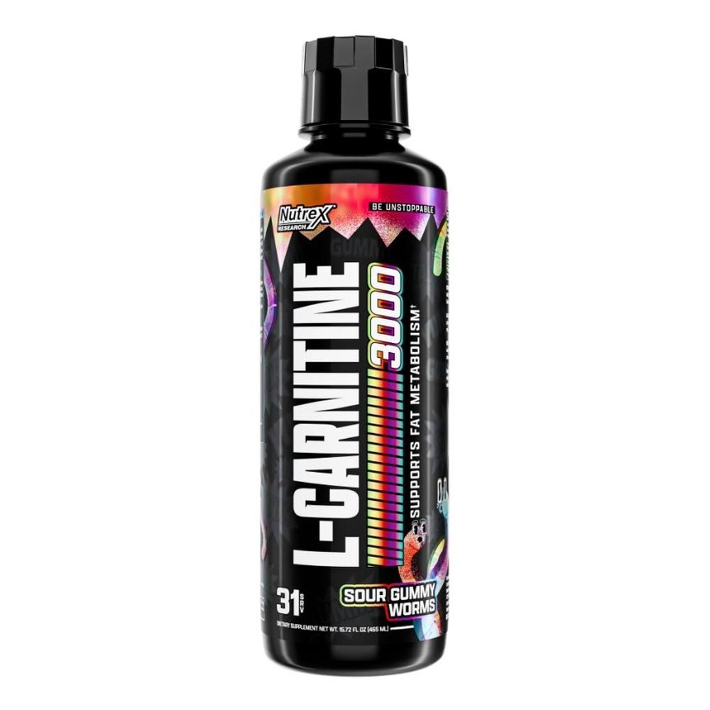 L-Carnitine 3000, Sour Gummy Worms - 465 ml.