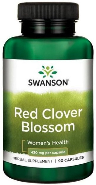 Swanson Red Clover Blossom 430mg Czerwona Koniczyna na Menopauzę 90 Kapsułek