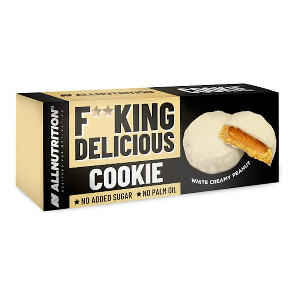 Allnutrition Fitking Delicious Cookie White Creamy Peanut Kruche Ciasteczka 128g