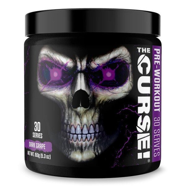 JNX Sports The Curse Przedtreningówka w Proszku Na Energię Skupienie i Pompę Mięśniową Ciemne Winogrono 150g