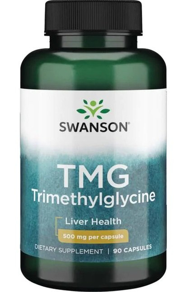 Swanson TMG Trimetyloglicyna 500mg na Wsparcie Wątroby 90 Kapsułek