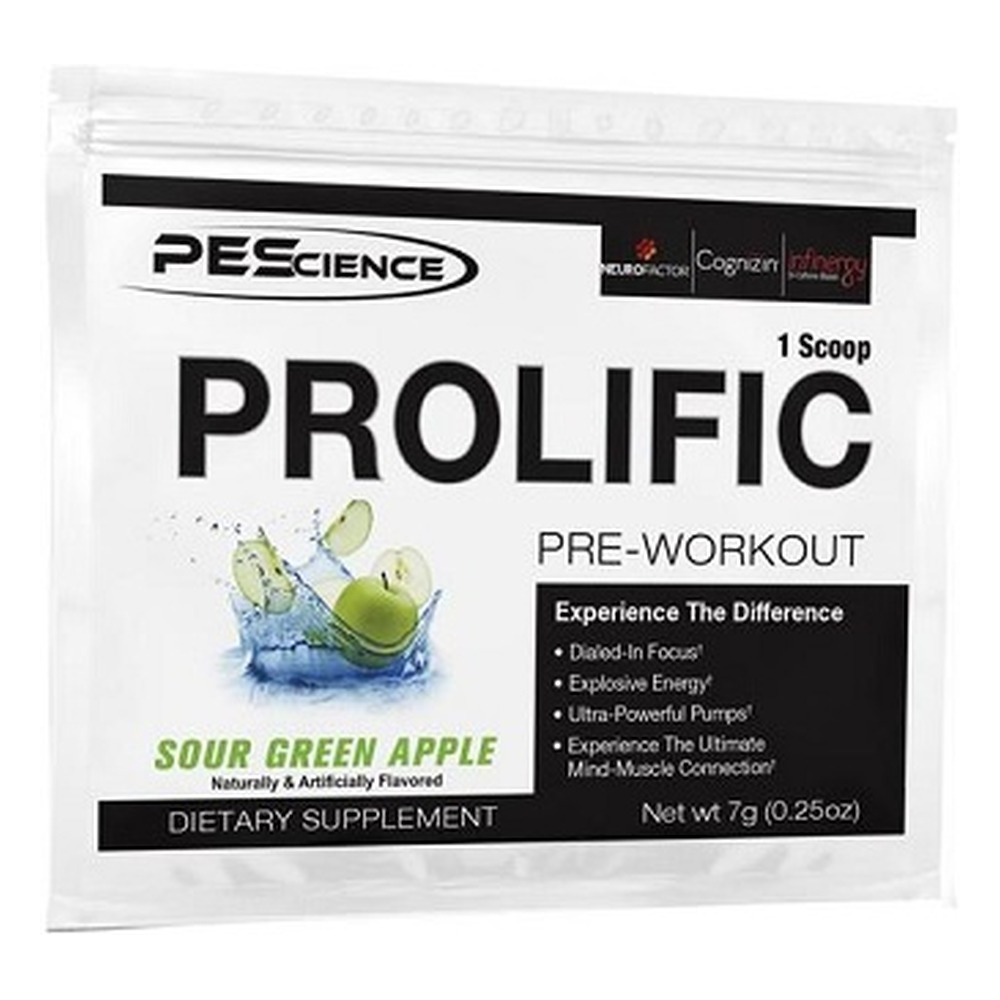 PEScience Prolific, Sour Green Apple - 7g (1 serving)