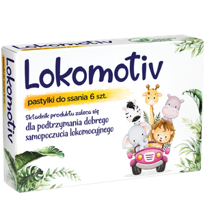Aflofarm Lokomotiv Pastylki do Ssania dla Dzieci na Chorobę Lokomocyjną 6 Tabletek
