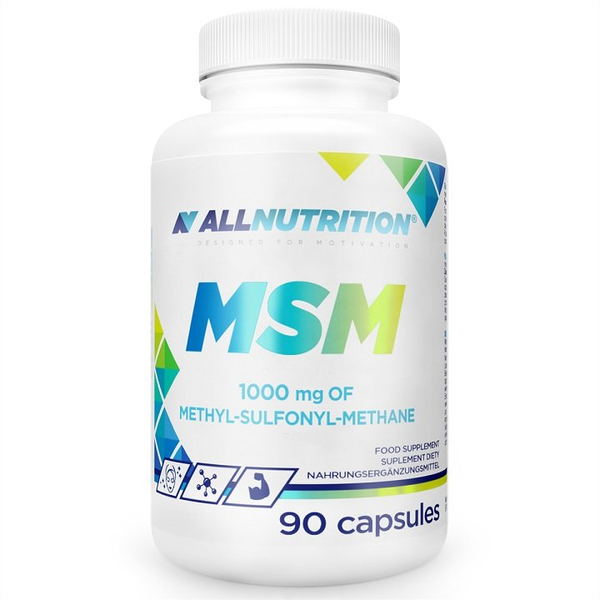 Allnutrition MSM Suplement z Siarką Organiczną Na Stawy Włosy Skórę i Paznokcie 90 Kapsułek