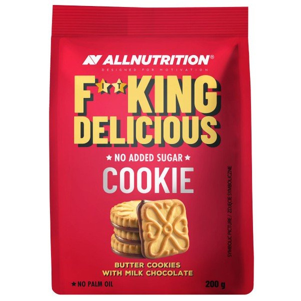 Allnutrition Fitking Delicious Cookie Maślane Ciasteczka z Mleczną Czekoladą 200g