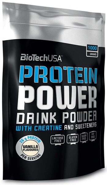 BioTechUSA Protein Power Odżywka Białkowa z Kreatyną Truskawka Banan 1000g