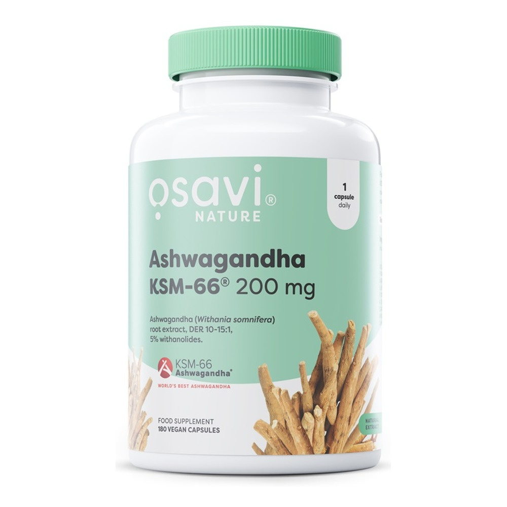 Osavi Ashwagandha KSM 66 200mg 180 kapsułek wegańskich