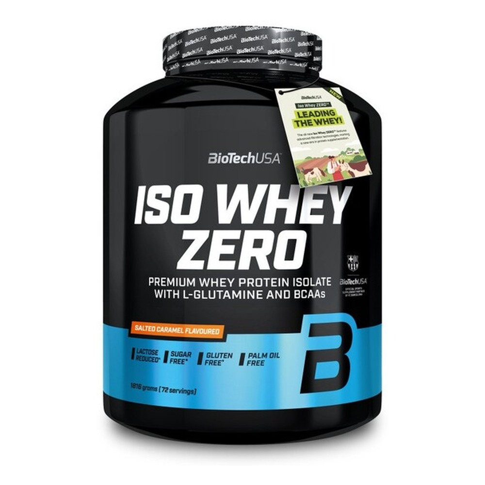 BioTechUSA Iso Whey Zero Słony Karmel Izolat Białka Serwatkowego Na Wzrost i Regenerację Mięśni 1816g