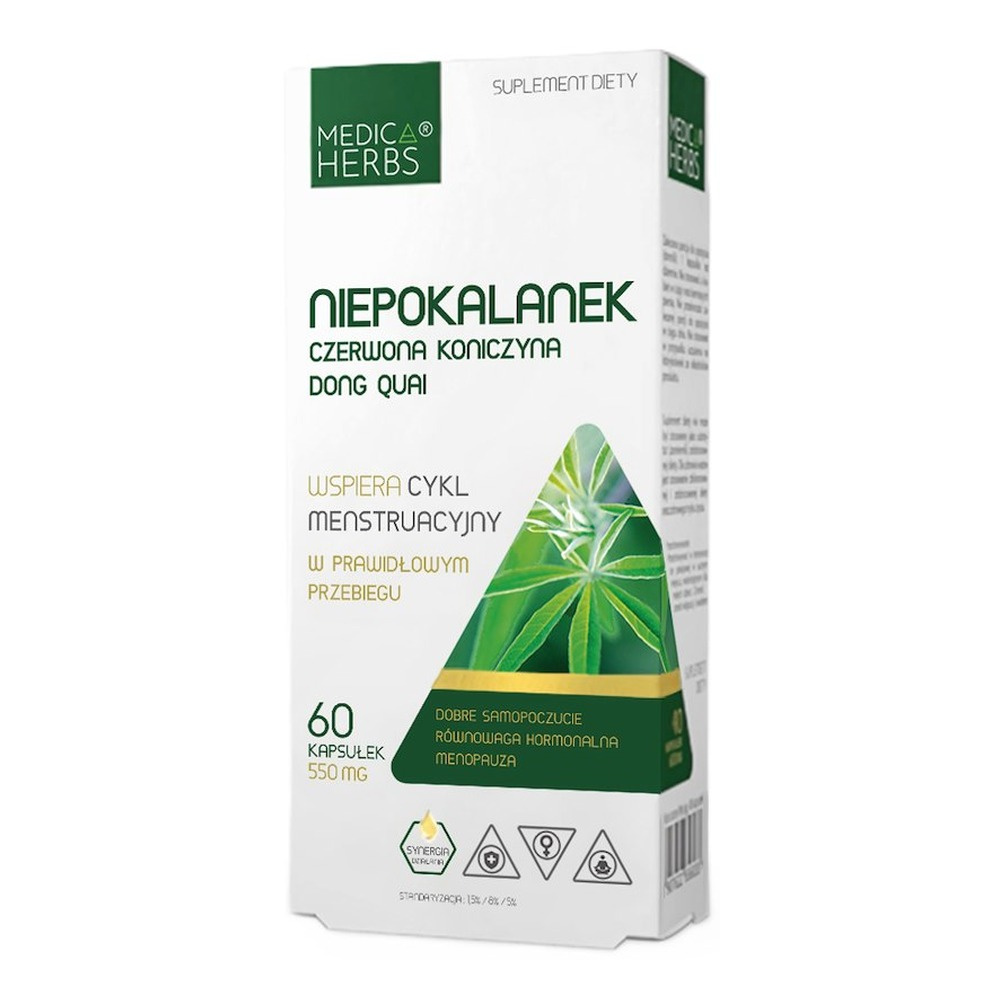 MEDICA HERBS Niepokalanek, Czerwona Koniczyna, Dong Quai 60 kaps.