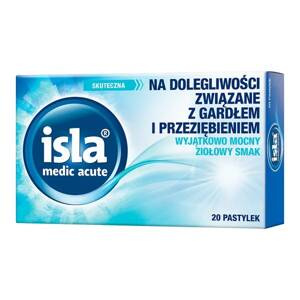 Isla Medic Acute Smak Ziołowy dla Dorosłych i Dzieci powyżej 6 Roku Życia 20 Pastylek do Ssania