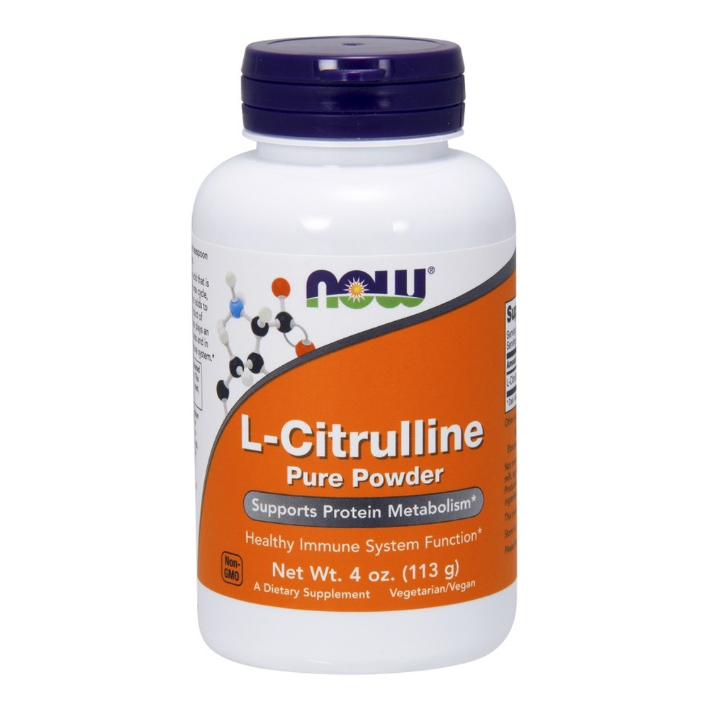 NOW Foods L-Cytrulina Czysty Proszek Wsparcie Produkcji Tlenku Azotu 113g