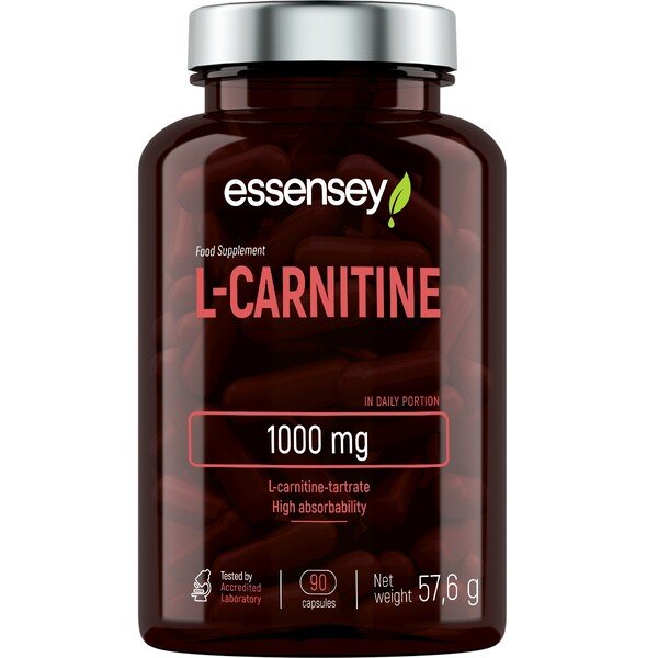 Essensey L-Karnityna 1000mg Wsparcie Metabolizmu Tłuszczów 90 Kapsułek