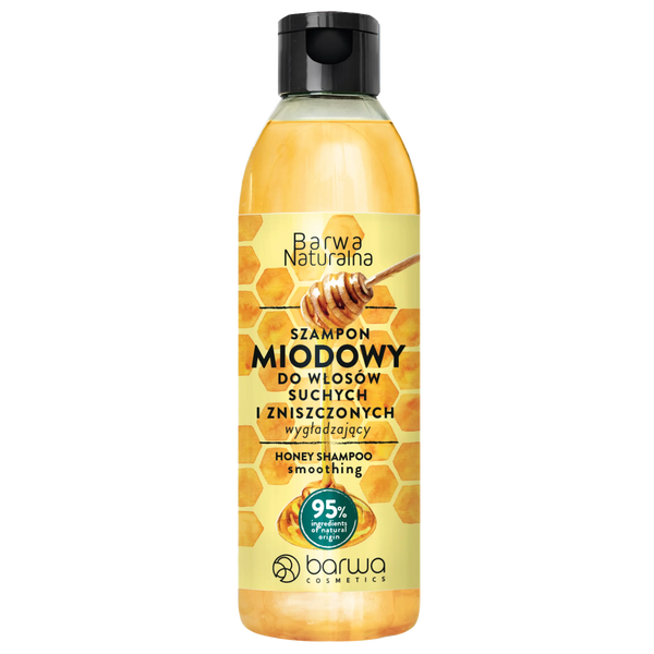 Barwa Naturalna Wygładzający Szampon Miodowy do Włosów Suchych i Zniszczonych 300ml