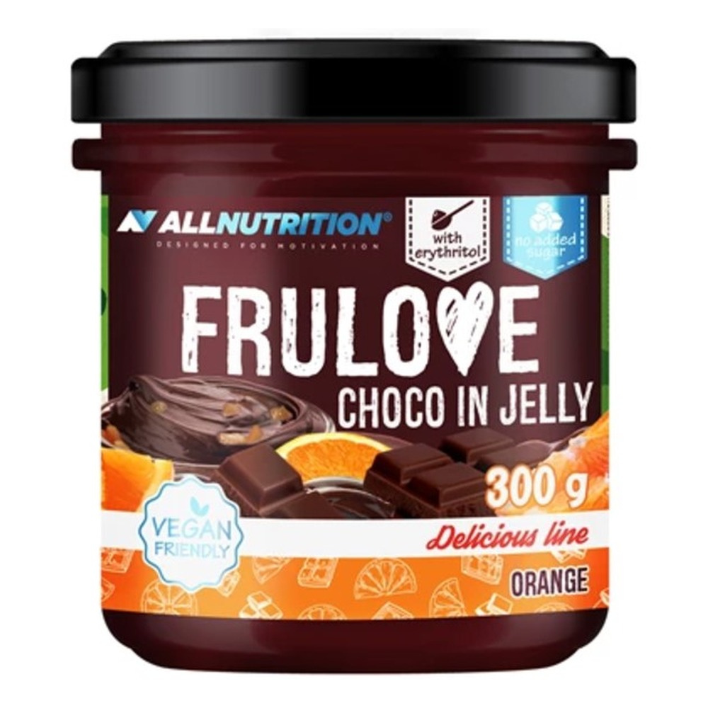 Allnutrition Frulove Choco In Jelly Orange Słodka Przekąska o Smaku Czekolady i Pomarańczy 300g