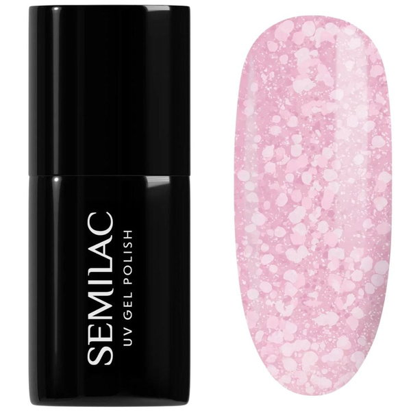 Semilac Crushed Ice Lakier Hybrydowy 491 Strawberry Ice 7ml